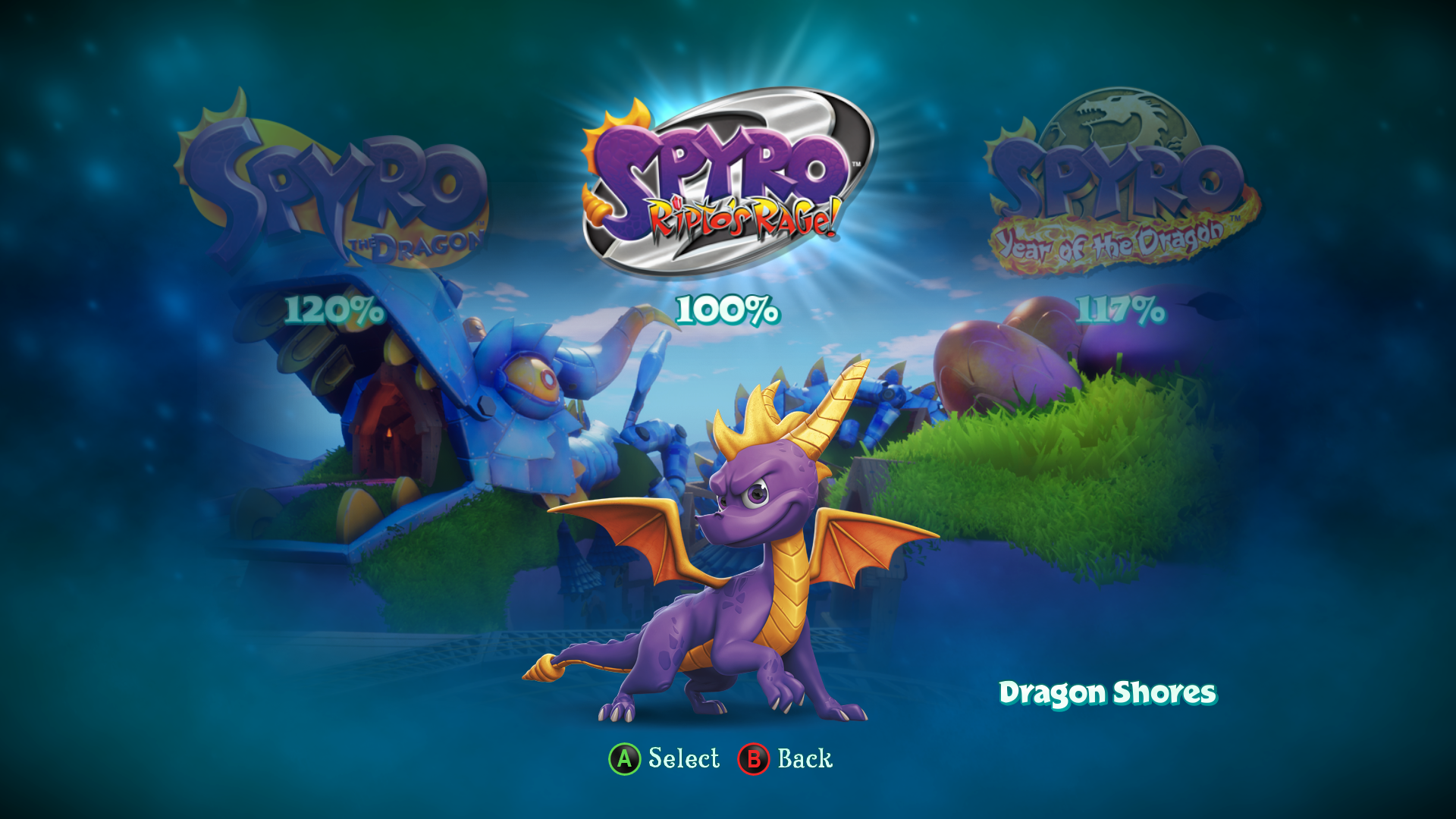 Spyro Reignited Trilogy Game Select