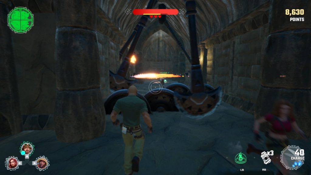 Running through a trap-filled room