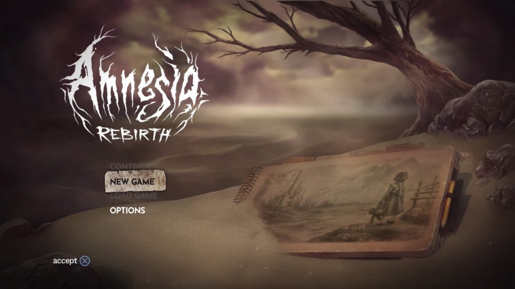 Amnesia Rebirth Title Screen