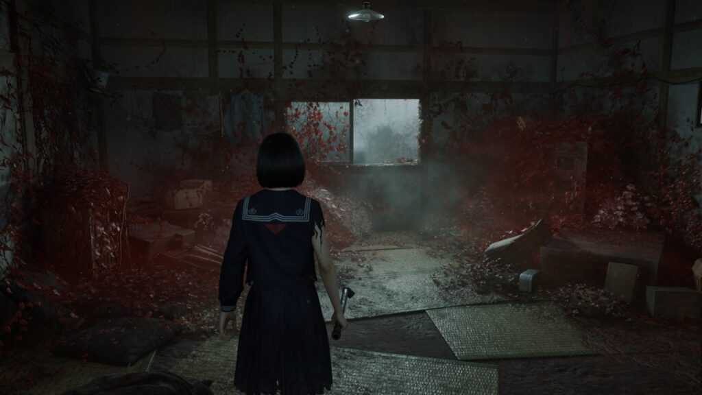 Hinako Standing in Bloody Room