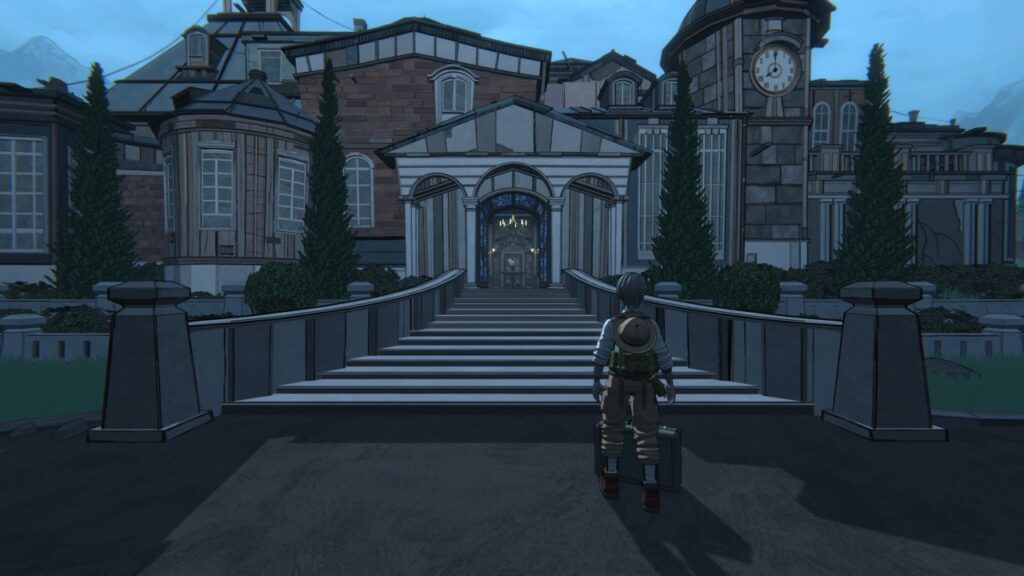 Blue Prince Approaching the Mansion